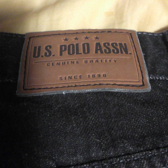VINTAGE MENS US POLO ASSN. BLACK JEANS MINT SZ 32/32 - Picture 2 of 6
